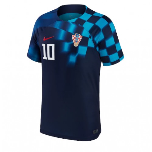 Kroatien Luka Modric #10 Replika Udebanetrøje VM 2022 Kortærmet